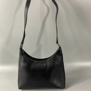 Authentic Vintage Salvatore Ferragamo Black Leather Small Hobo Bag